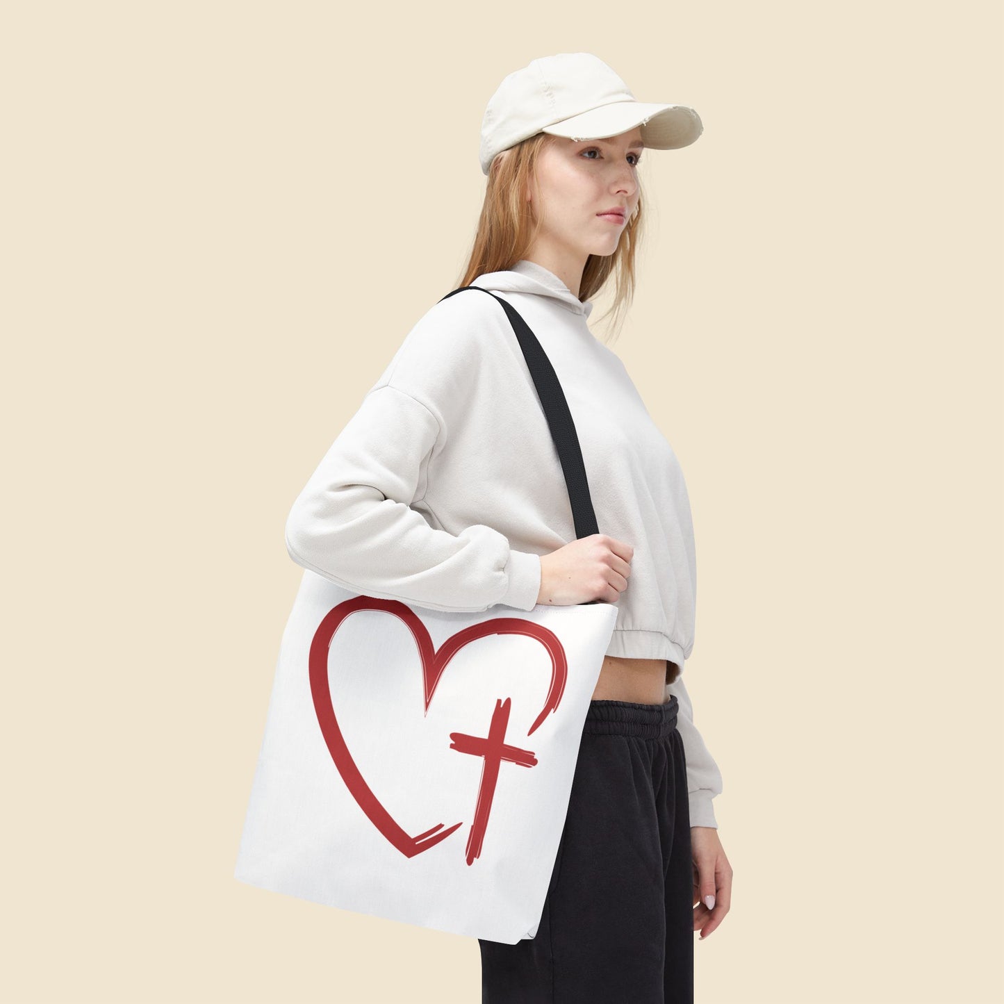Christian Bag Heart & Cross